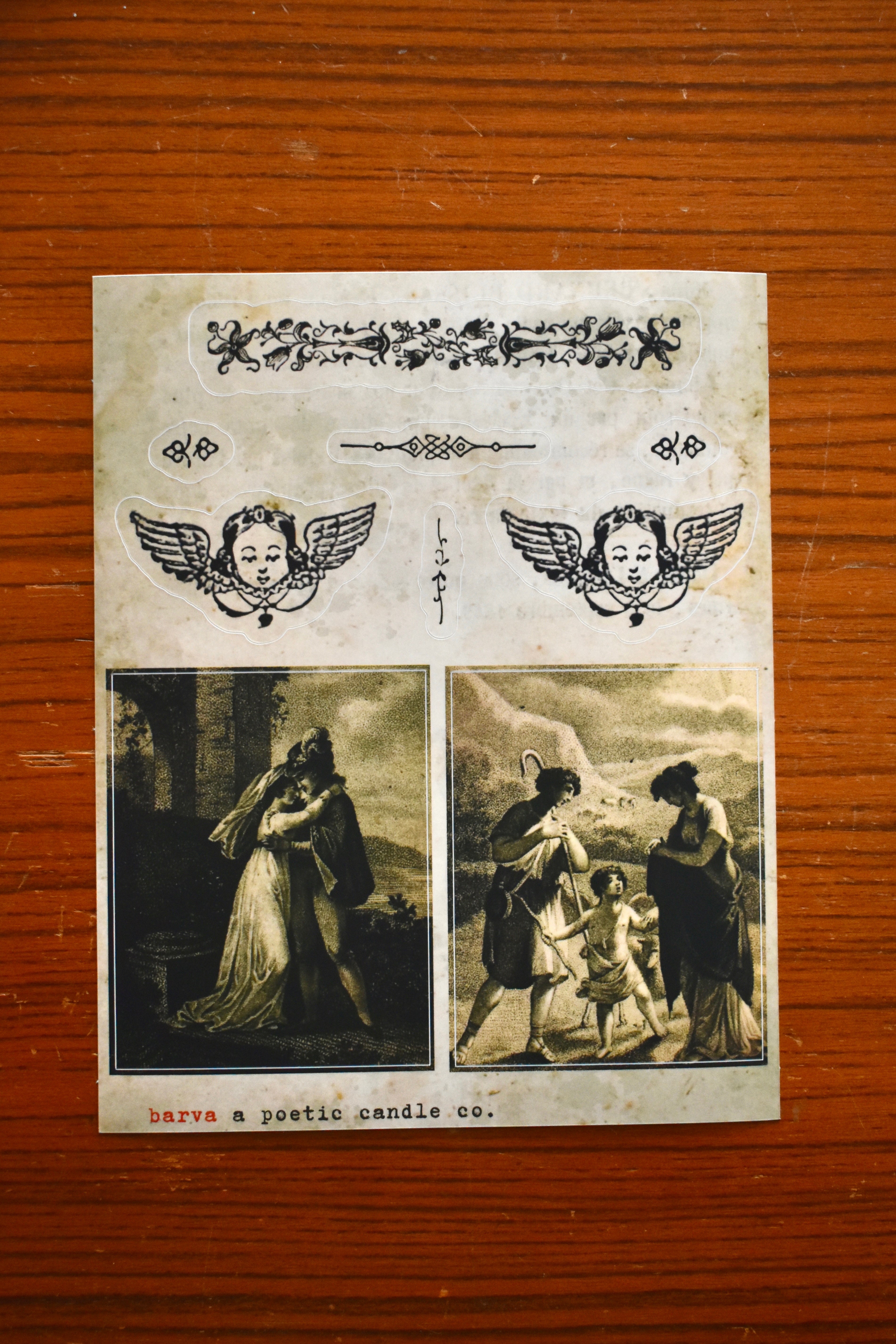 antique love: vinyl sticker sheet