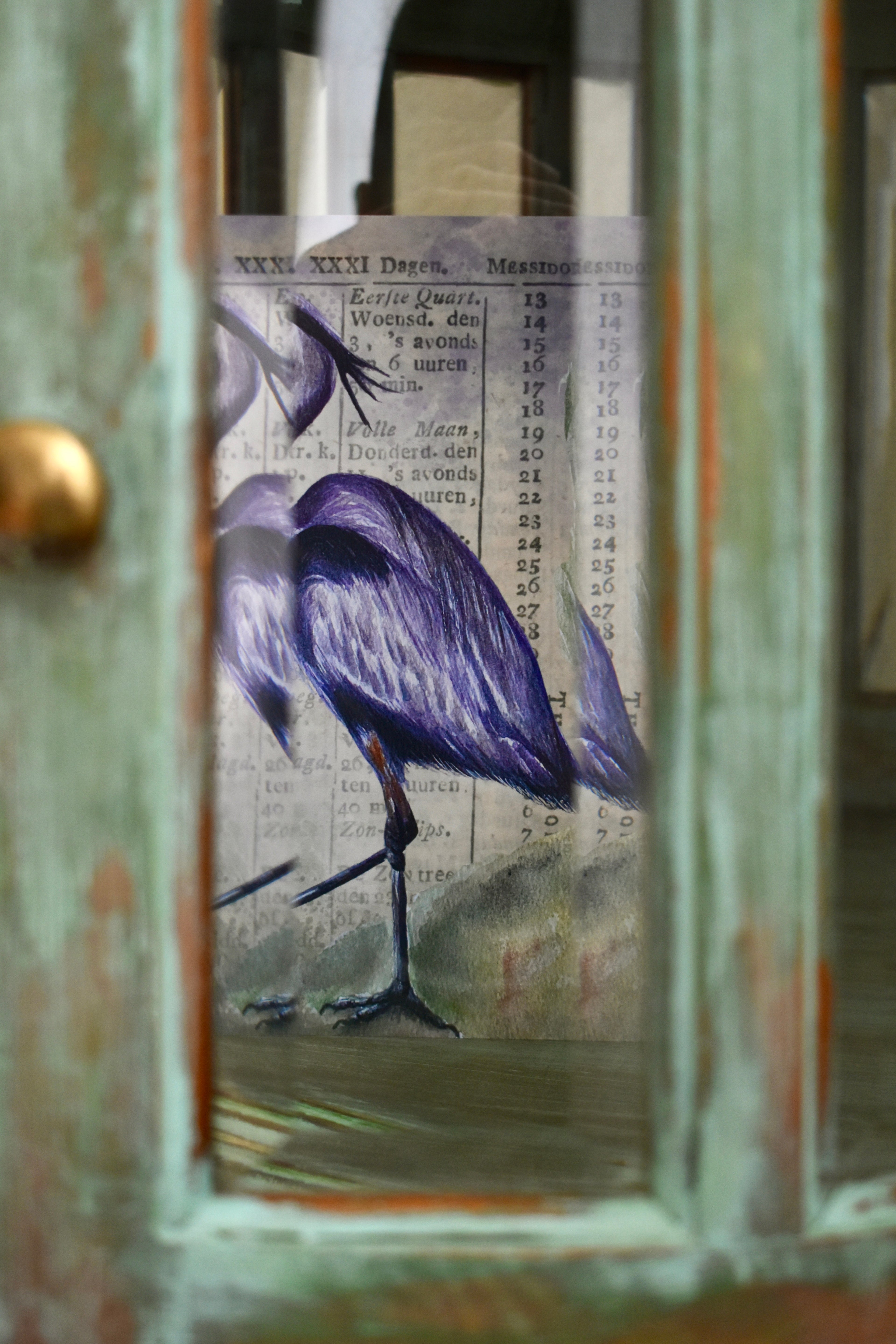the great heron: watercolor art print