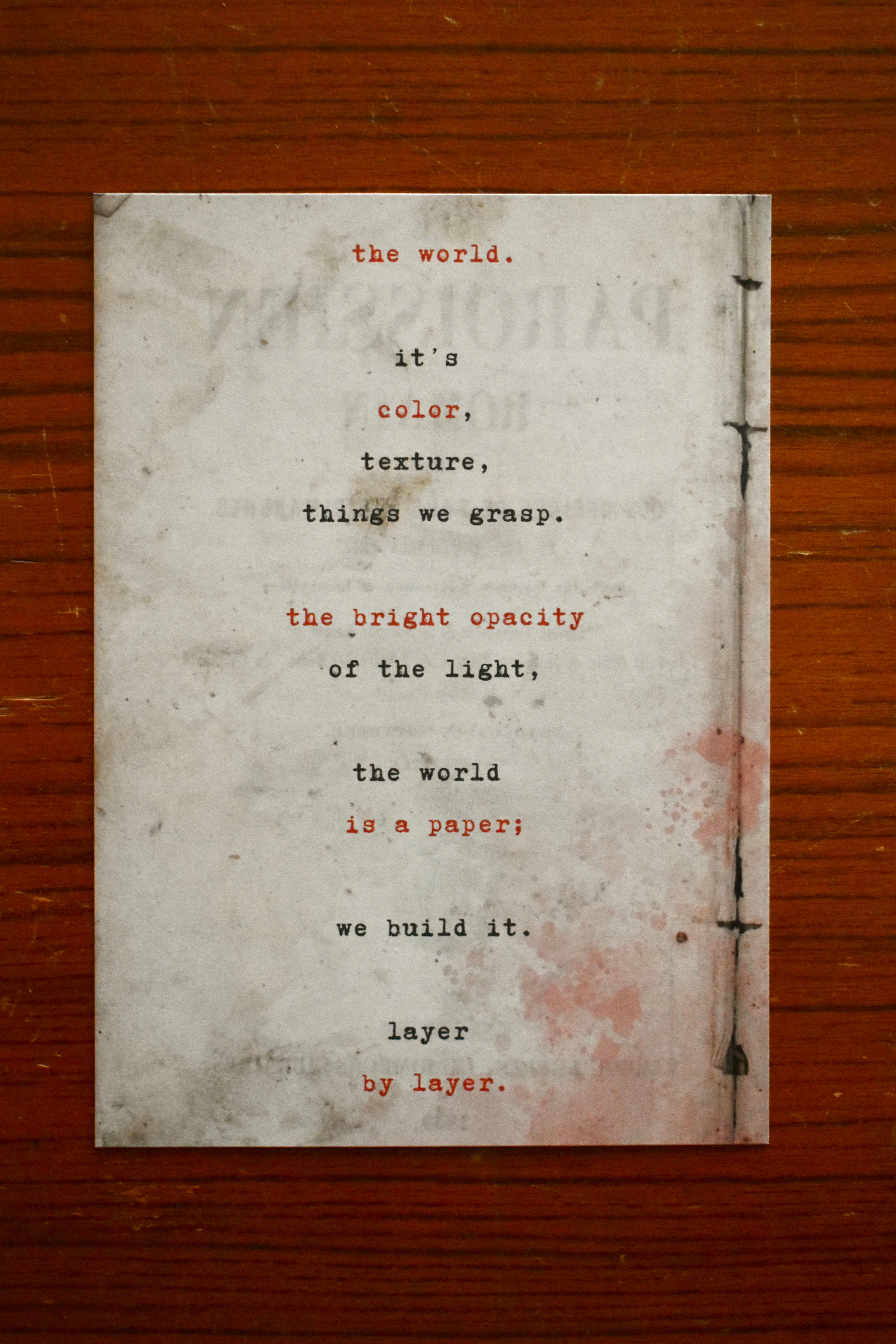 the world is color: portable poem