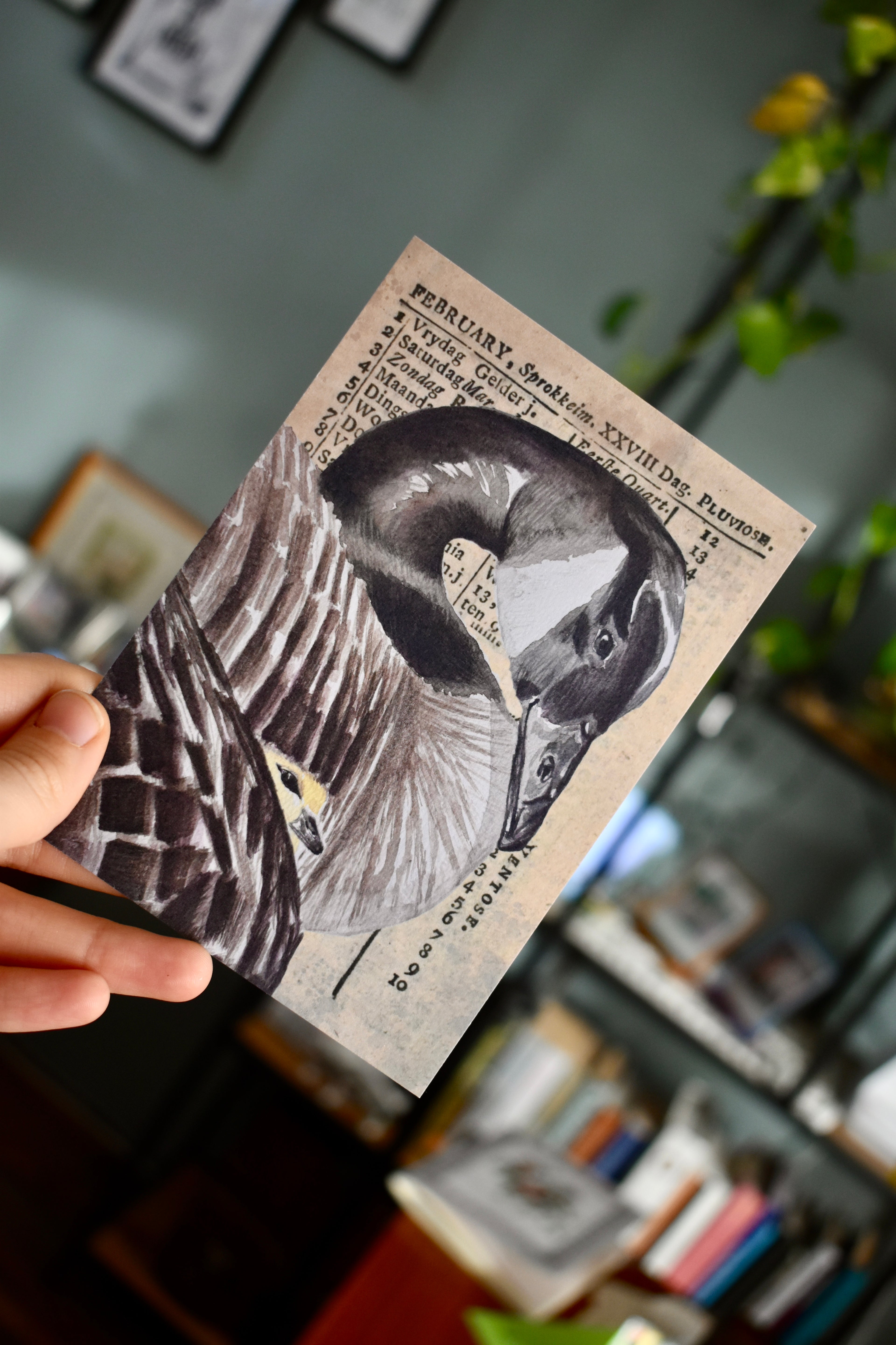 the cherished goose: watercolor art print