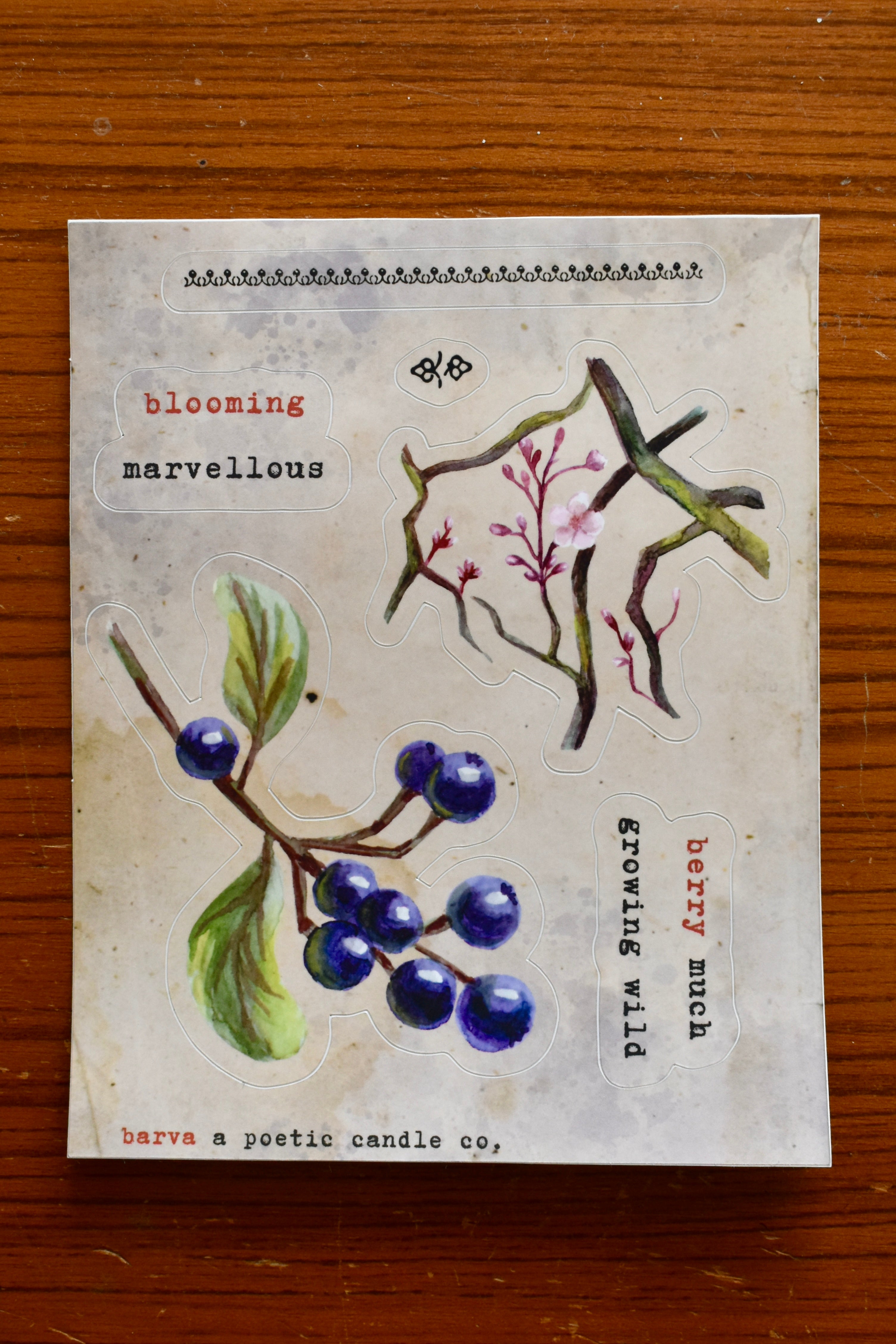 blooming marvellous: vinyl sticker sheet