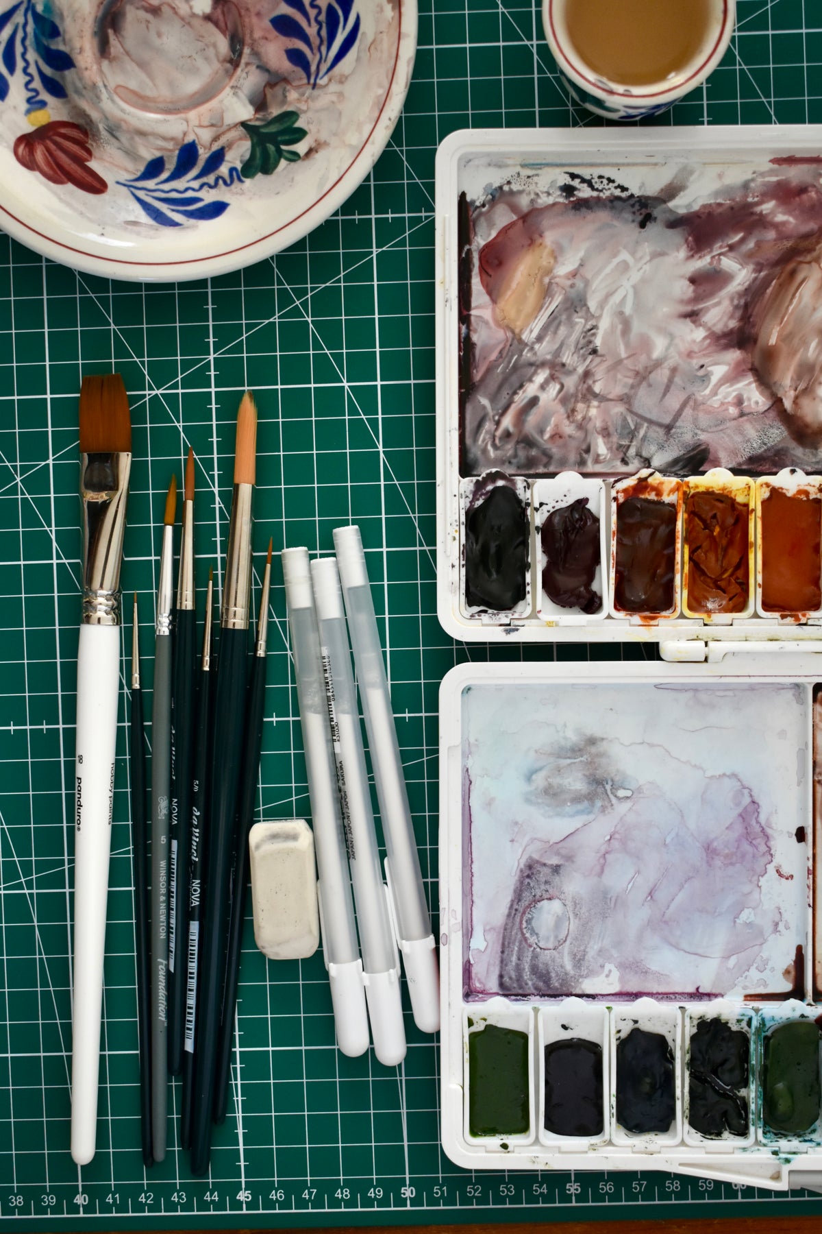 the nurturing stork: watercolor art print