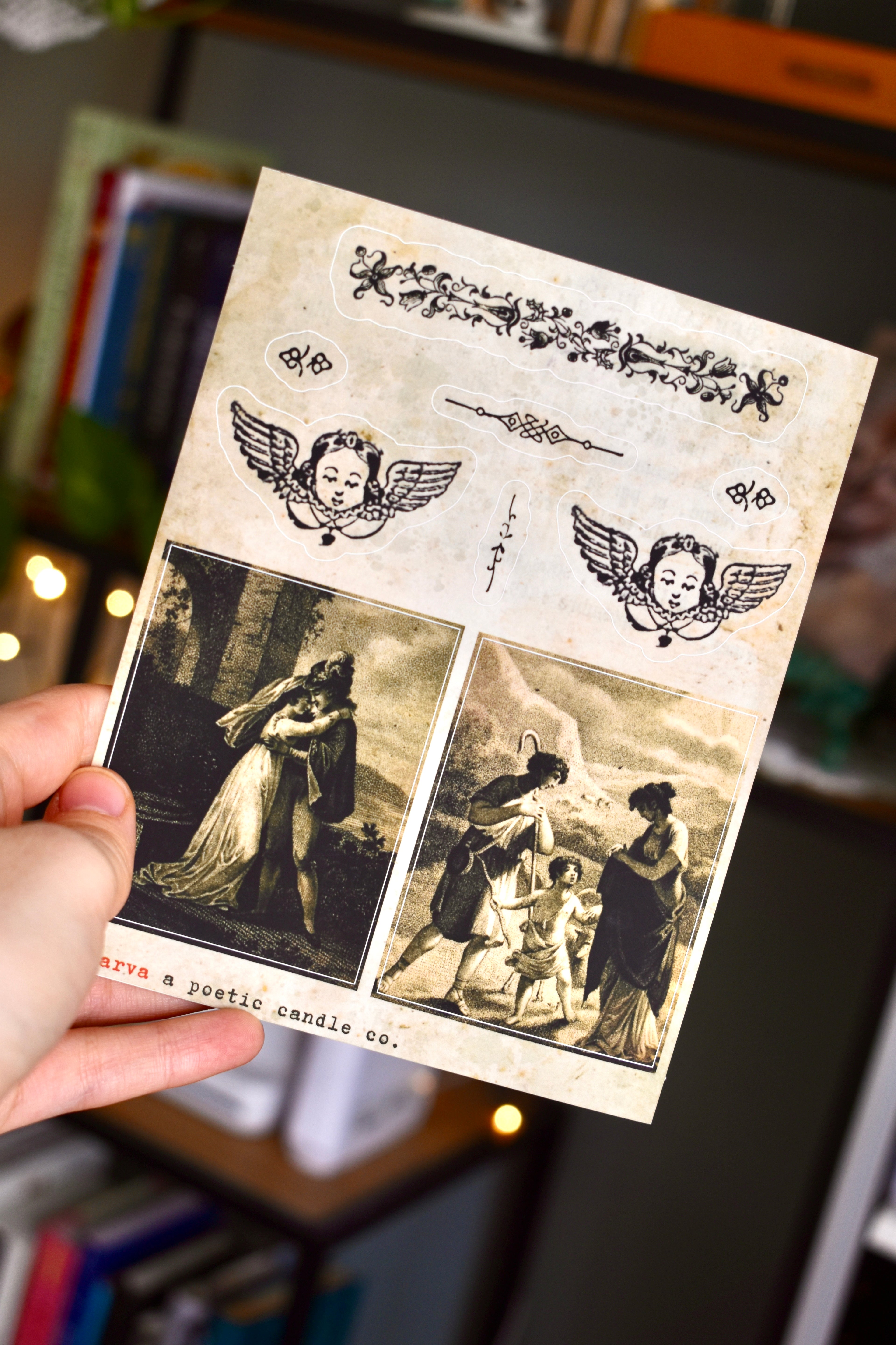 antique love: vinyl sticker sheet