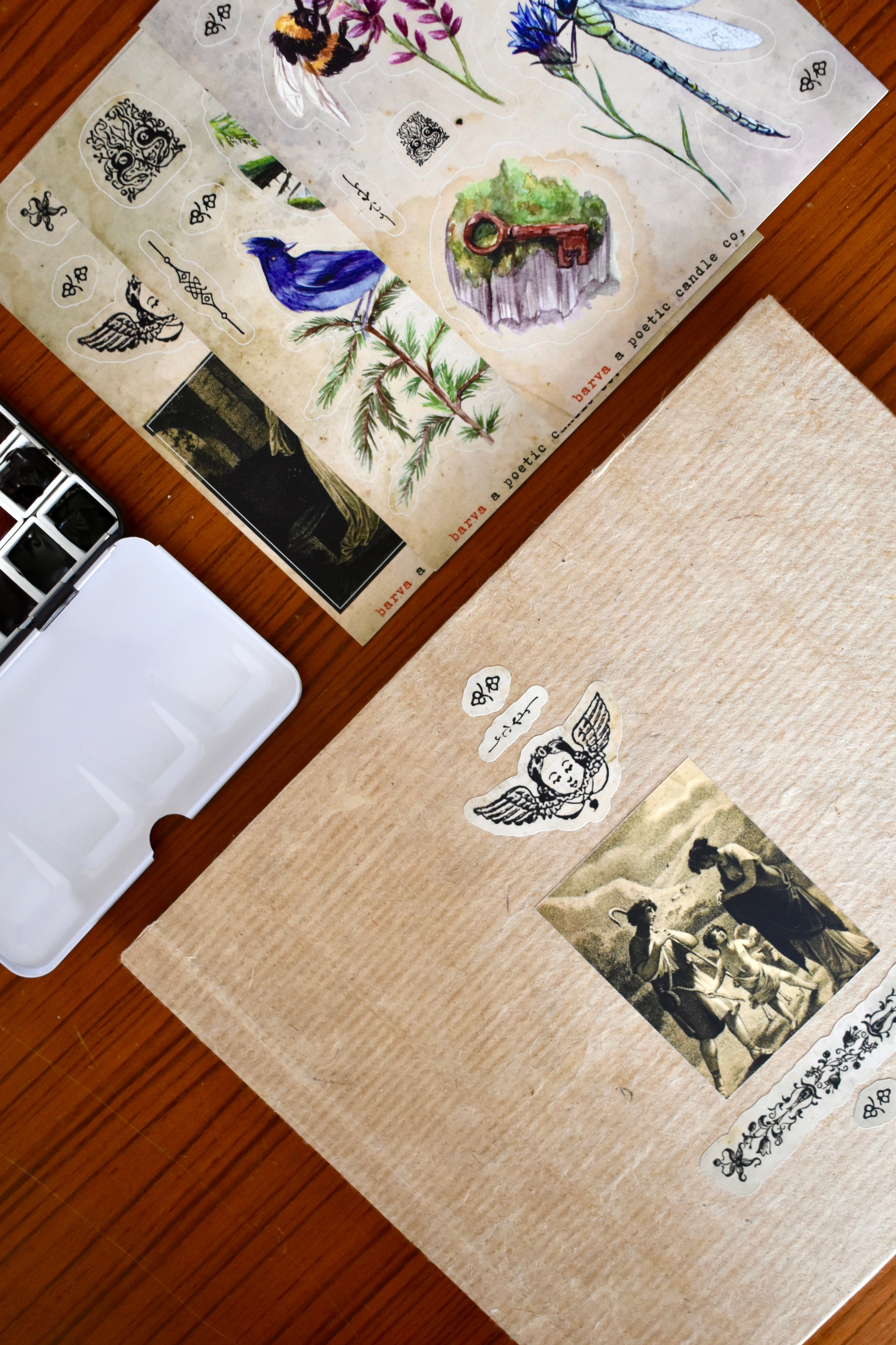 antique love: vinyl sticker sheet