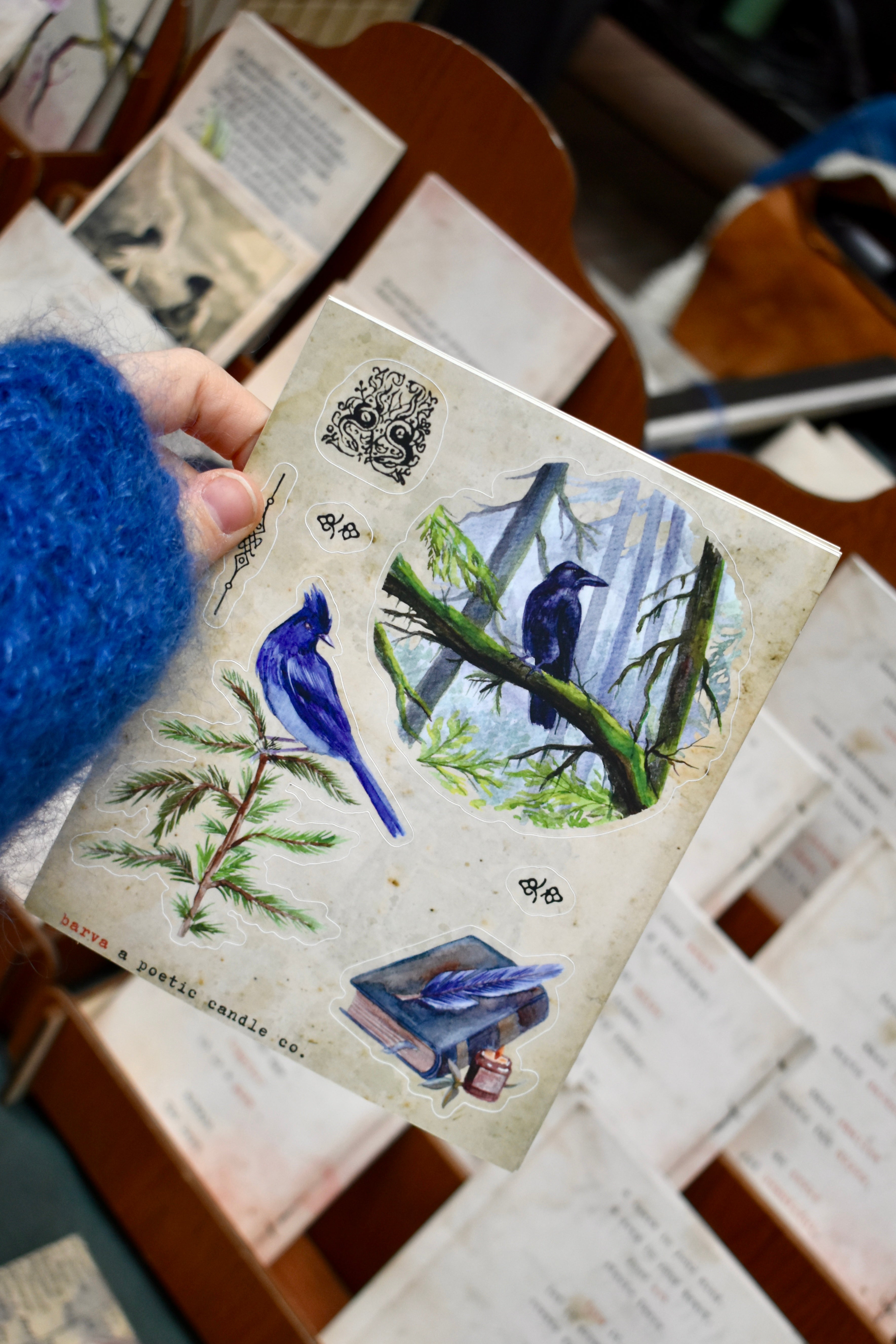 forest nocturne: vinyl sticker sheet