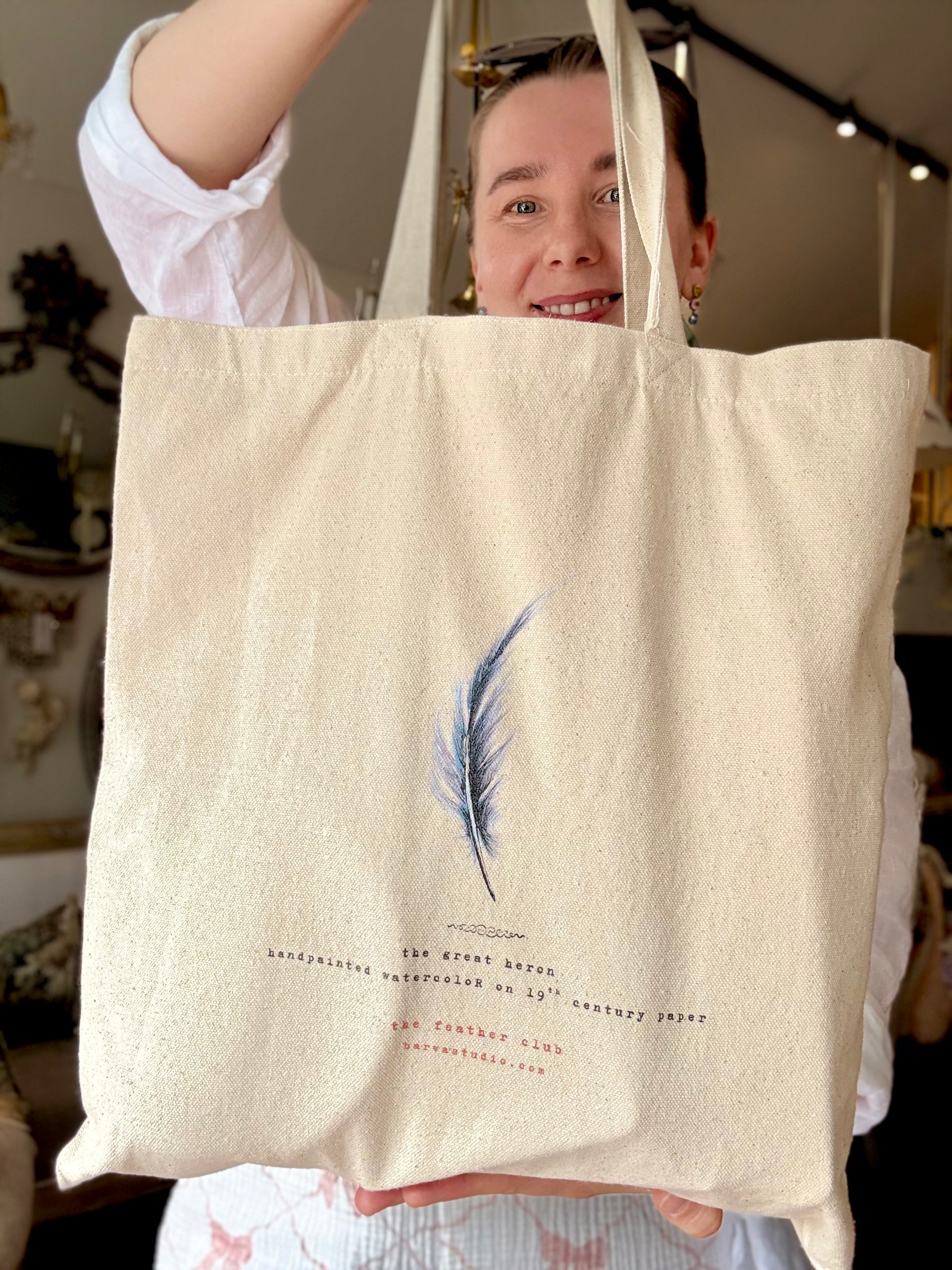 The Great Heron Premium Tote Bag